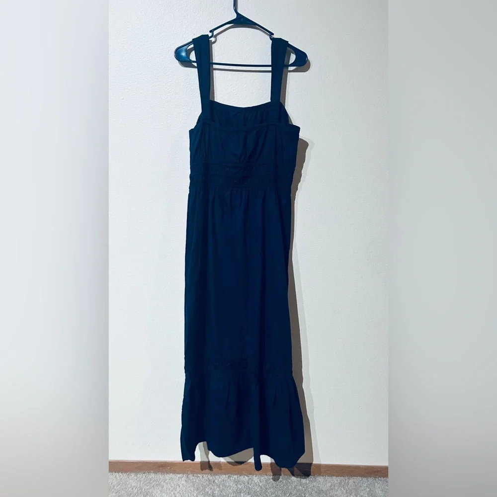 LOFT Navy Square-Strap Maxi Dress - Picture 7 of 8
